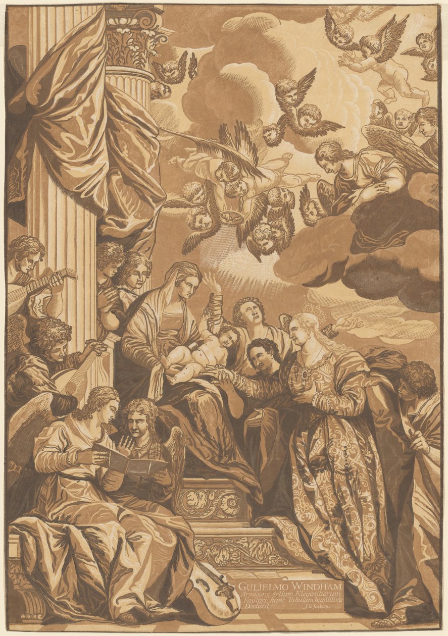Mariage mystique de Sainte Catherine - John Baptist Jackson, after Veronese