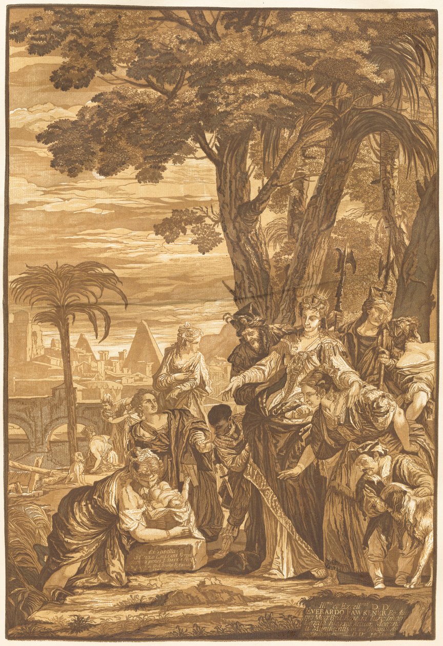 La découverte de Moïse - John Baptist Jackson after Veronese
