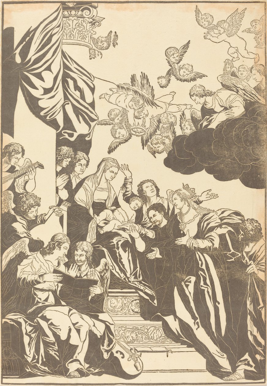 Le Mariage Mystique de Sainte Catherine - John Baptist Jackson after Veronese