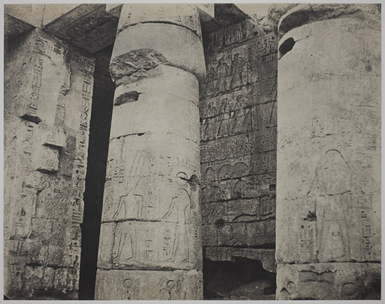 Medinet Habu, Mortuary Temple of Ramses III, Left Wall (Médinet-Habou, Temple funéraire de Ramsès III, paroi gauche - John Beasley Greene