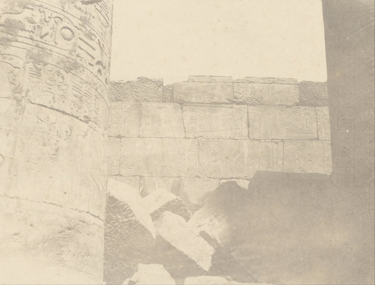 Karnak, Salle Hypostyle, Mur du Nord (Face Intérieure) - John Beasly Greene