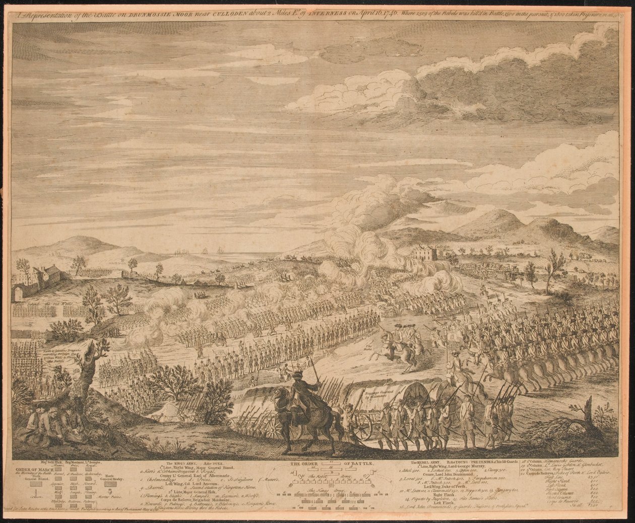 ?Représentation de la bataille sur Drunmossie [sic] Moor près de Culloden?, 16 avril 1746 - John Bowles