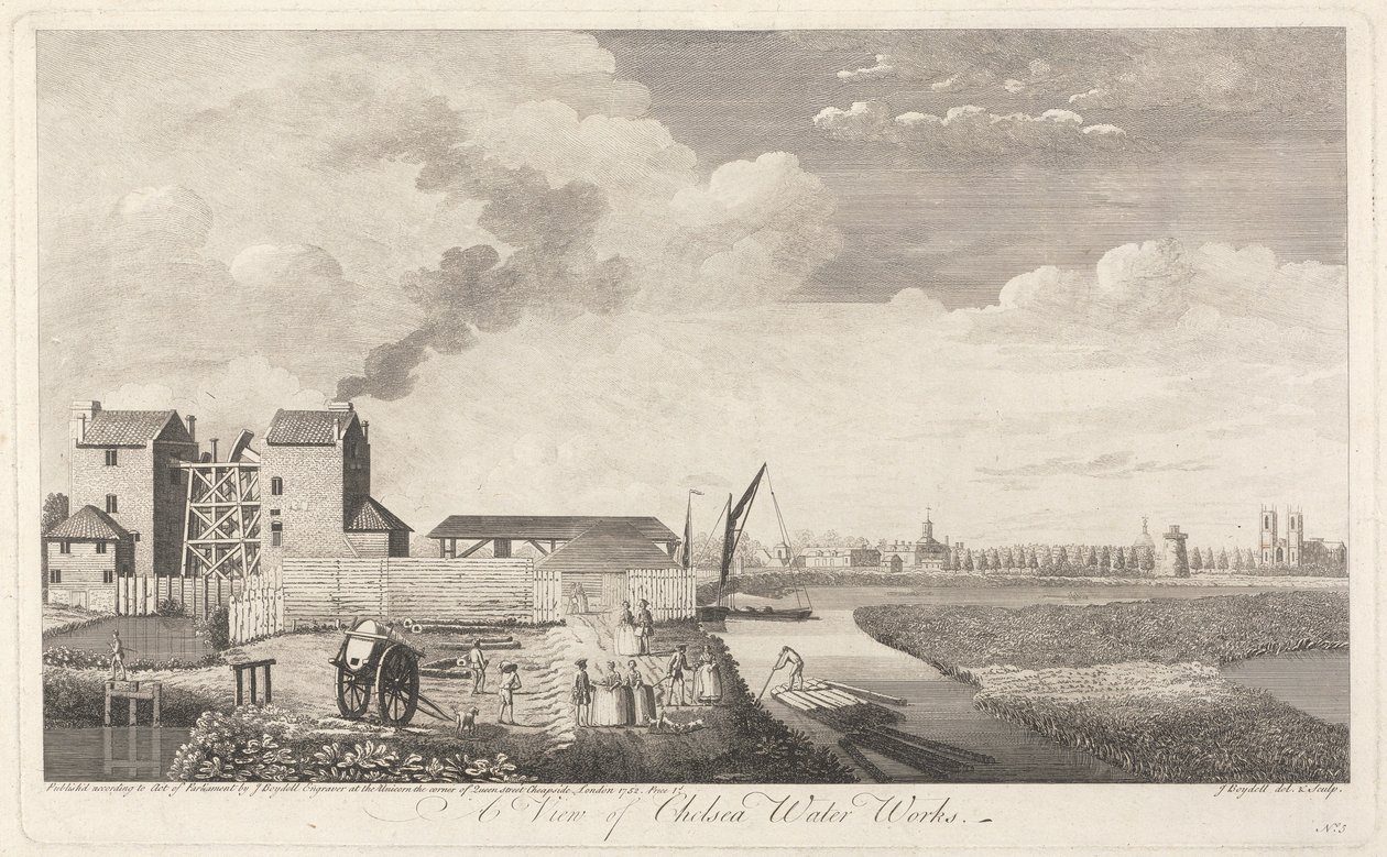 Vue des installations hydrauliques de Chelsea - John Boydell