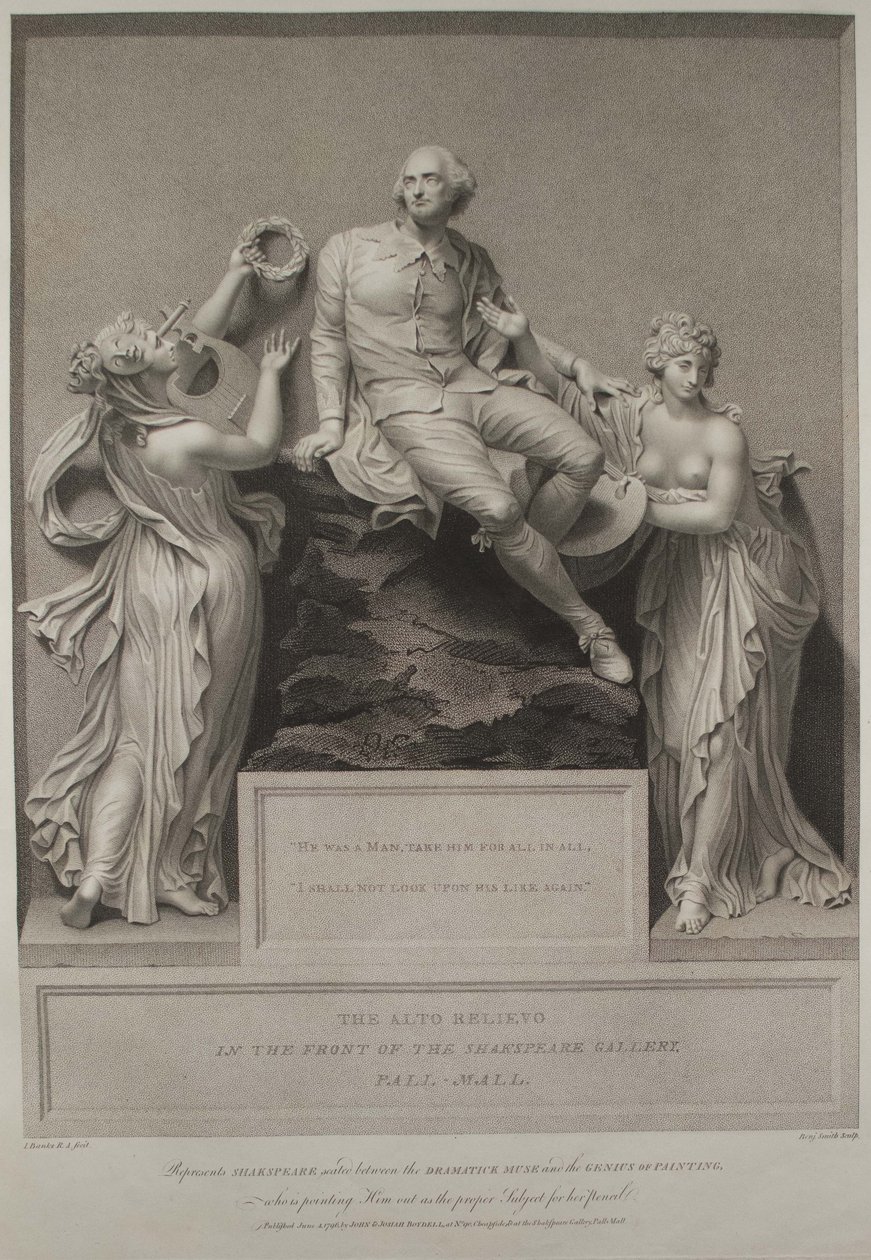 Shakespeare avec la muse de la littérature et le génie de la peinture, 1803 - John Boydell