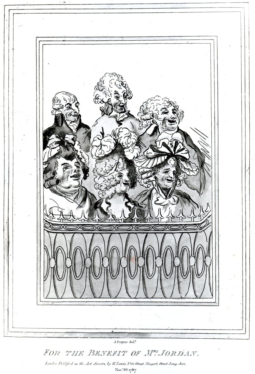Pour le bénéfice de Mrs Jordan, 1787 - John Boyne