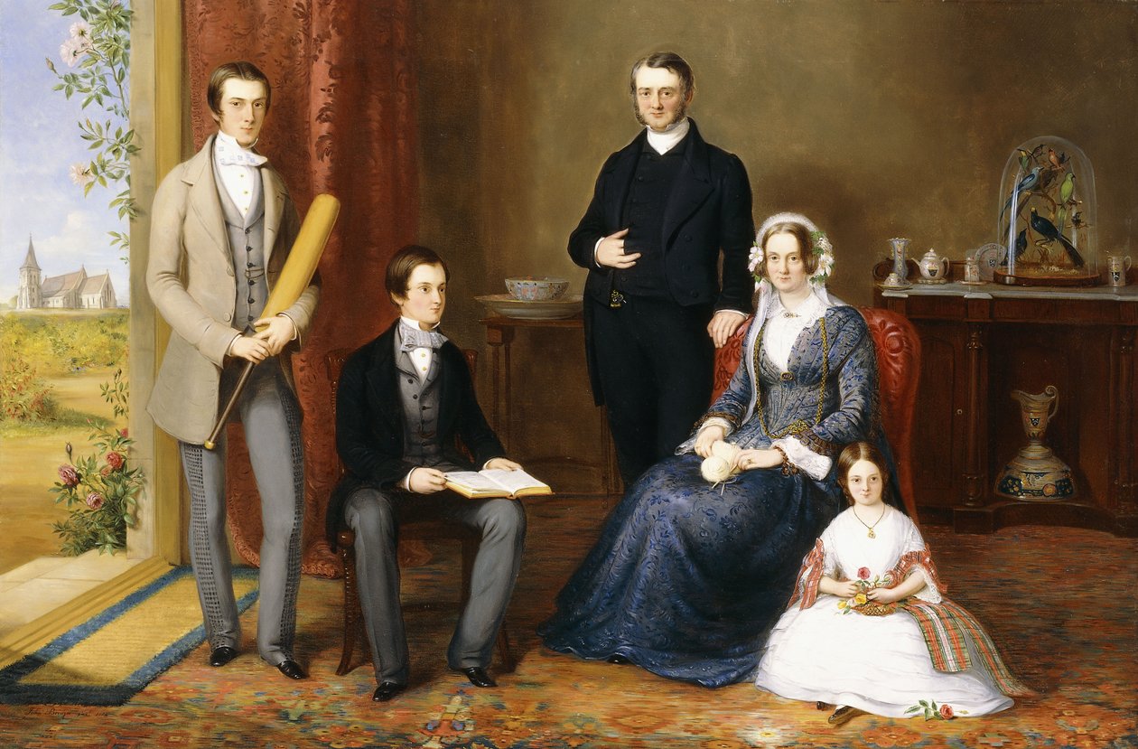 Le révérend John Witherington, vicaire de Tetsworth, Oxon, avec sa famille - John Bridges