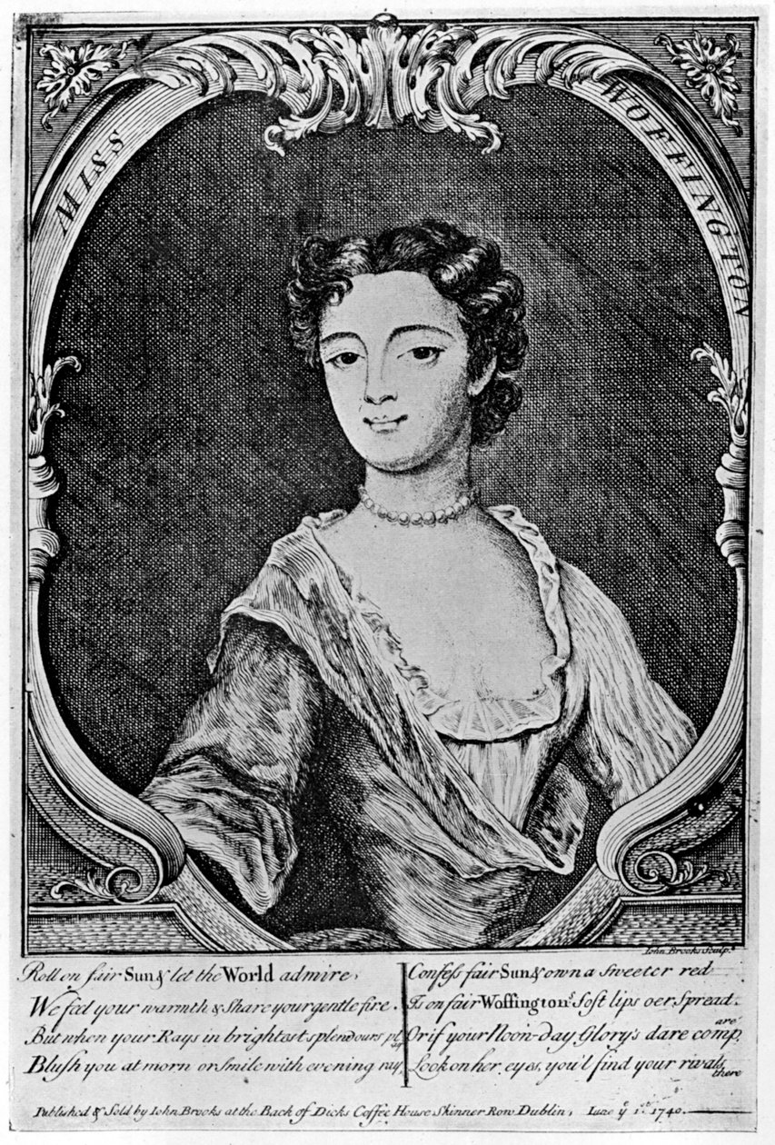 Margaret Peg Woffington 1720-1760, actrice irlandaise, 18ème siècle 1905 - John Brooks