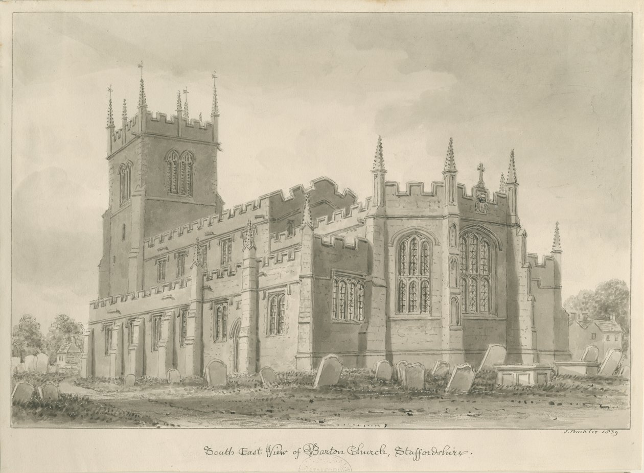 Église Barton under Needwood - John Buckler