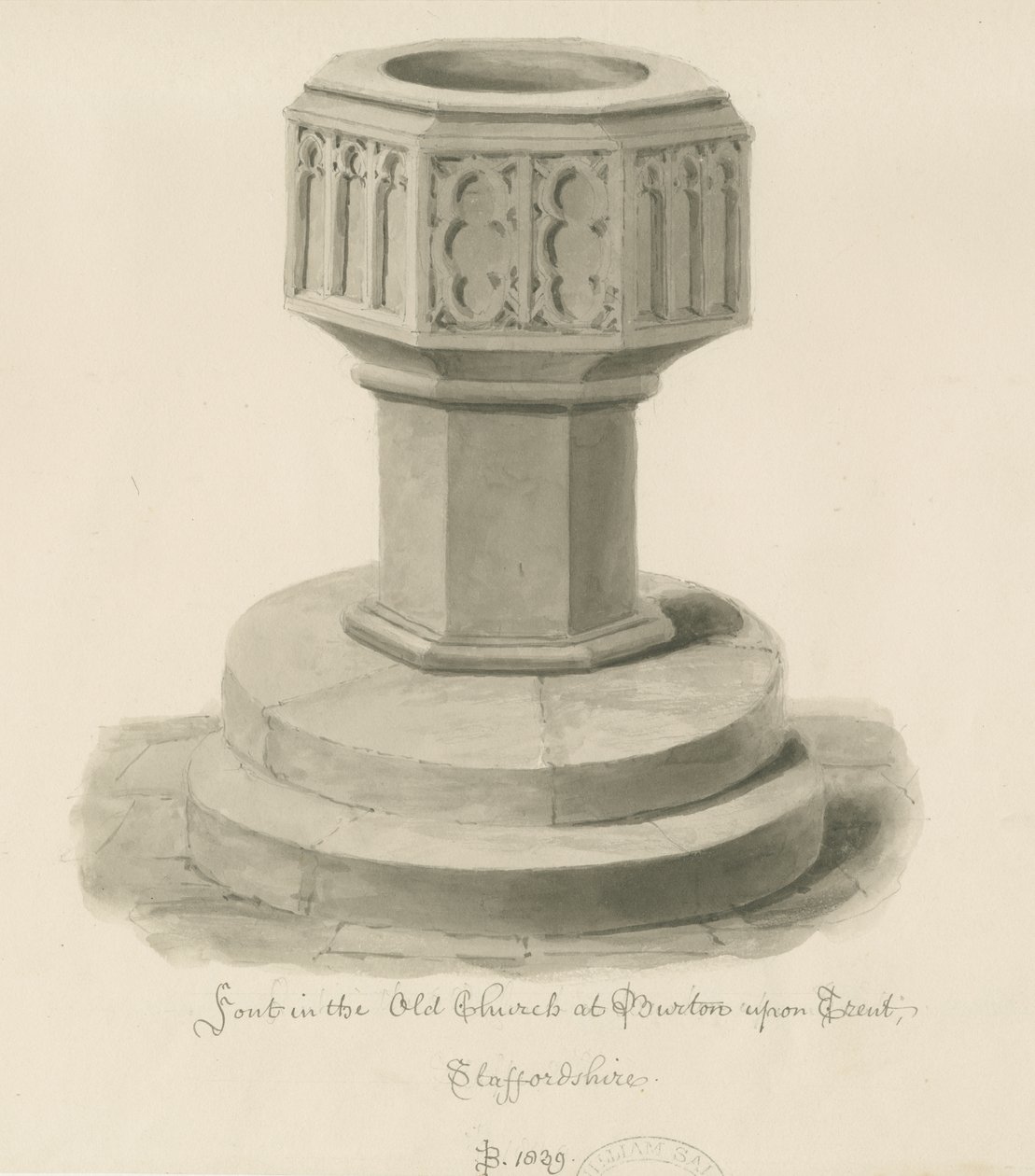 Burton-upon-Trent - Fonts baptismaux dans l