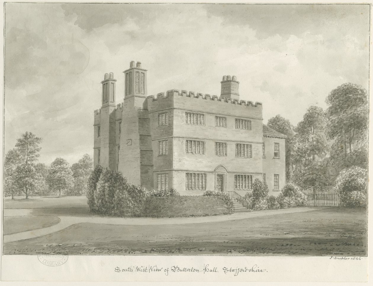 Butterton Hall - John Buckler