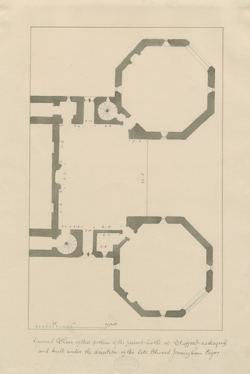 Église du château - Château de Stafford - John Buckler
