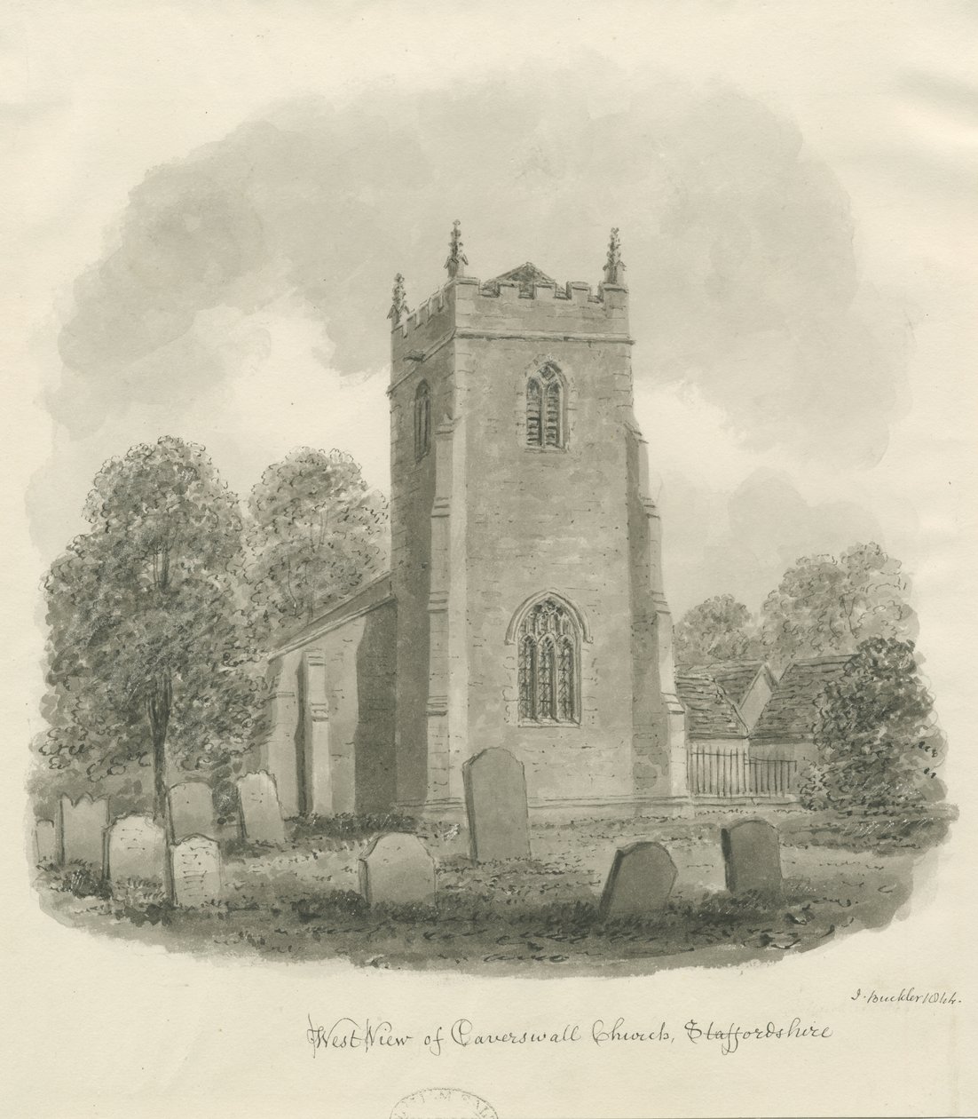 Église de Caverswall - John Buckler