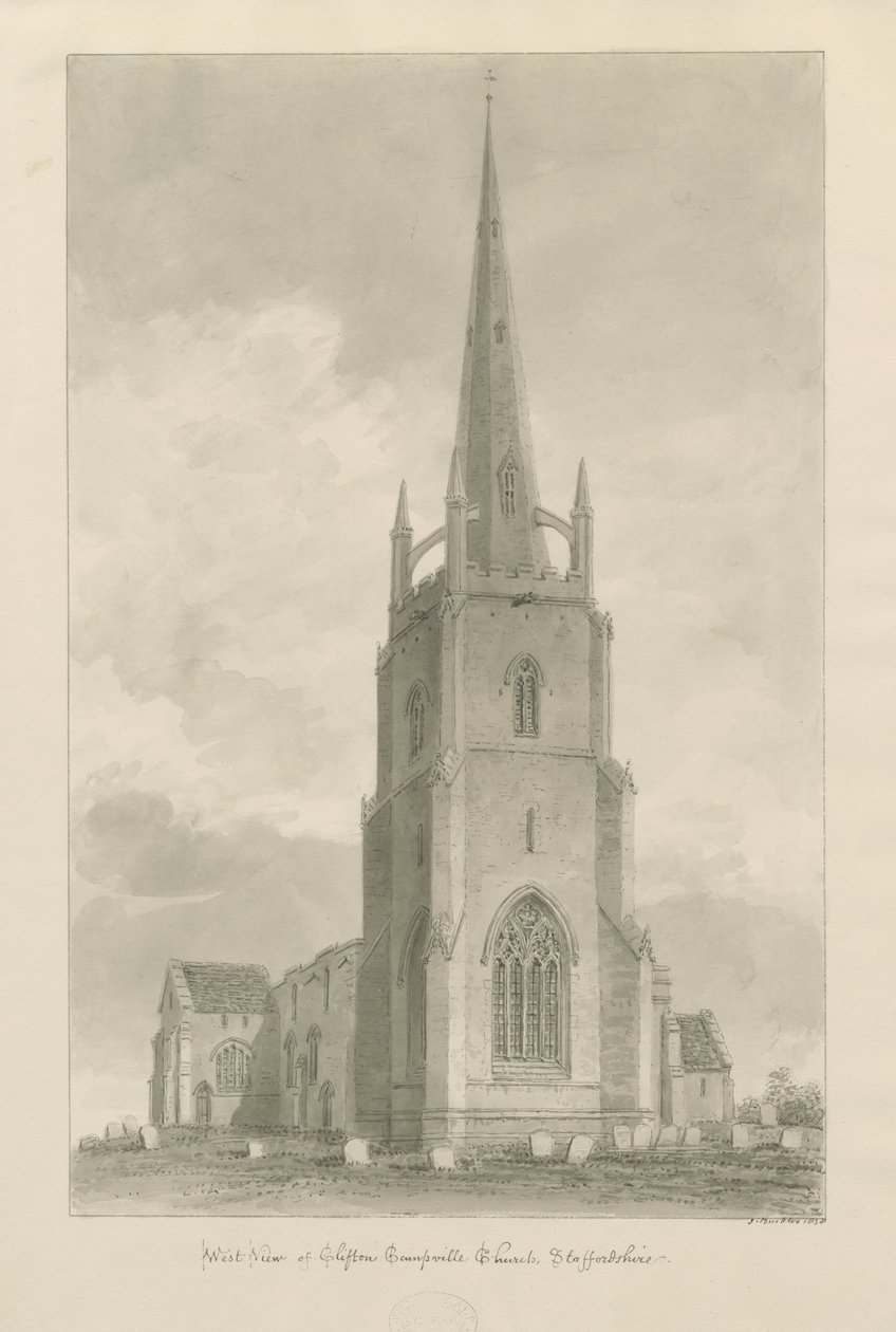 Église de Clifton Campville - John Buckler