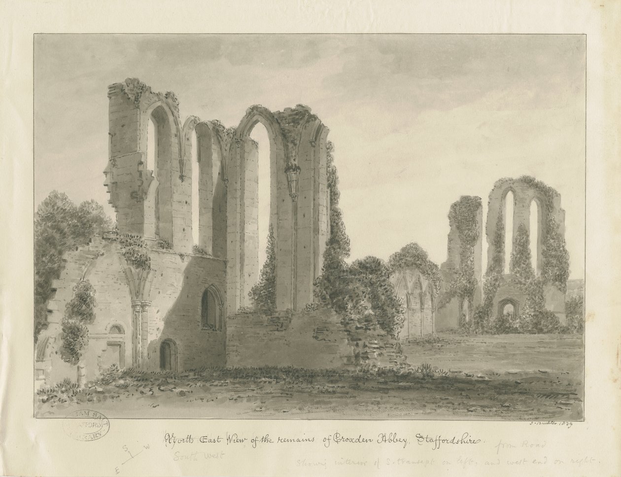 Abbaye de Croxden - John Buckler