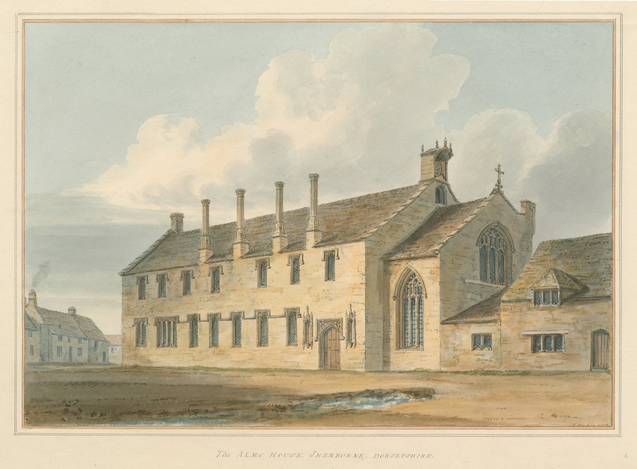Dorset - Sherborne - La Maison des Aumônes, 1802 - John Buckler