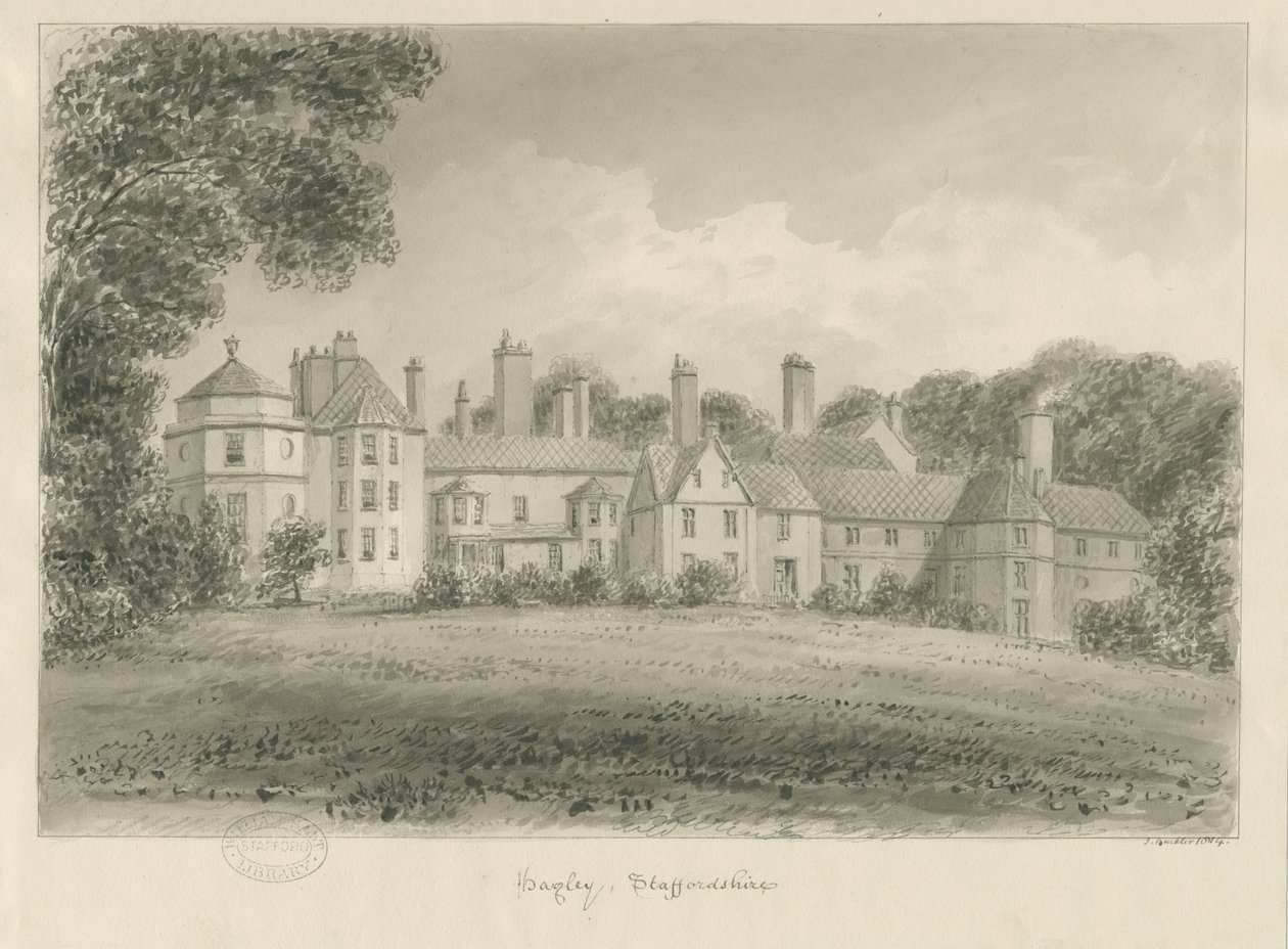 Hagley Hall - John Buckler