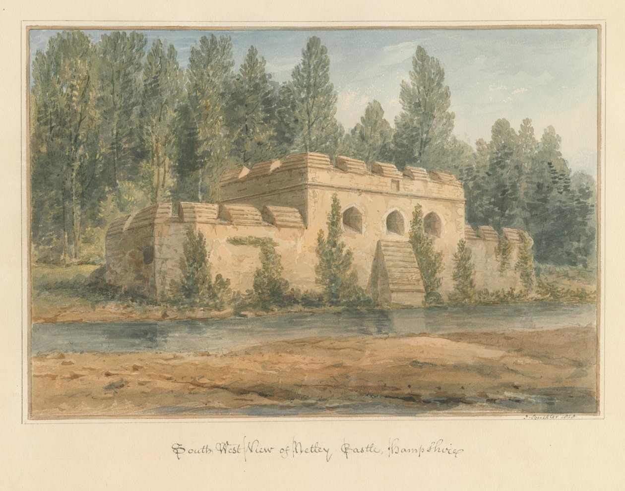 Hampshire - Château de Netley, 1828 - John Buckler