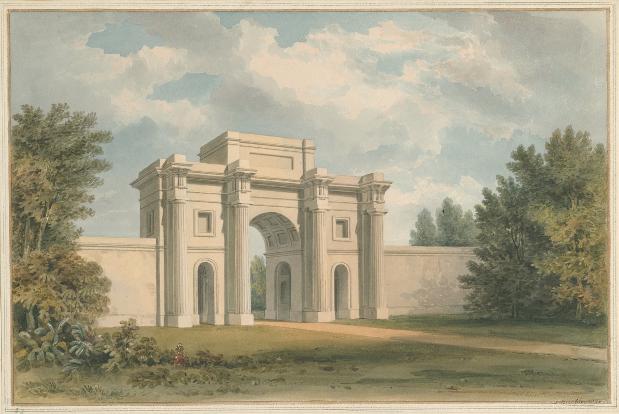Leicestershire - Gopsall House - La Porte, 1820 - John Buckler