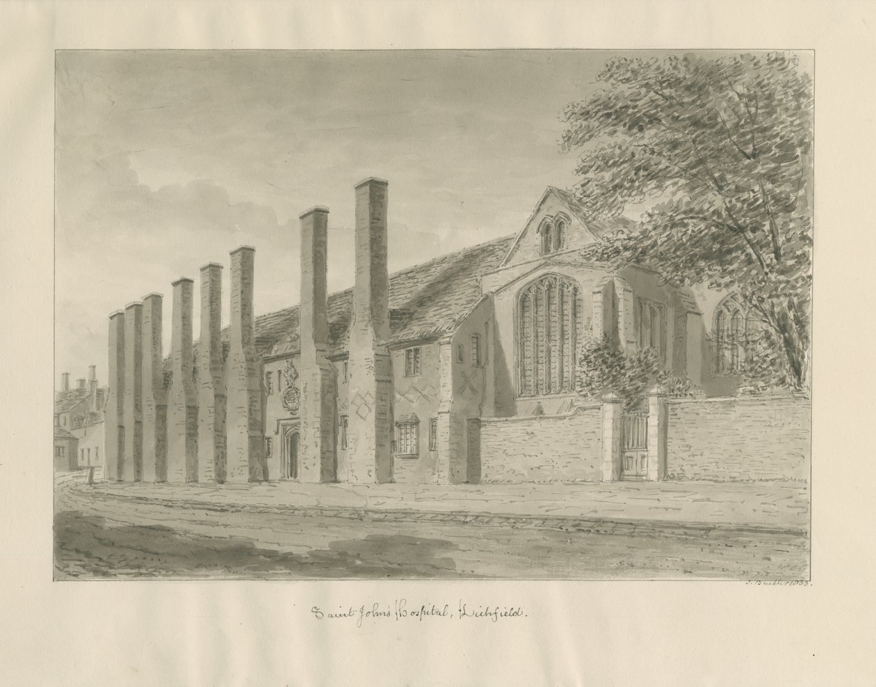 Lichfield - Hôpital et chapelle St. John - John Buckler