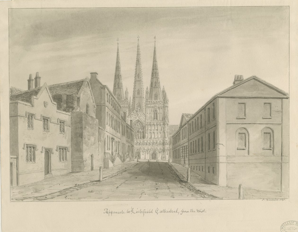 Cathédrale de Lichfield - John Buckler