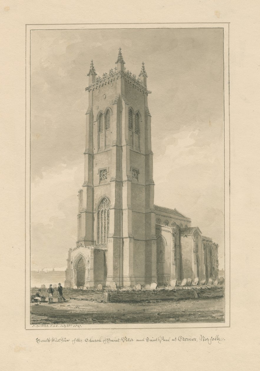 Norfolk - Cromer - Église Saint-Pierre et Saint-Paul, 1847 - John Buckler