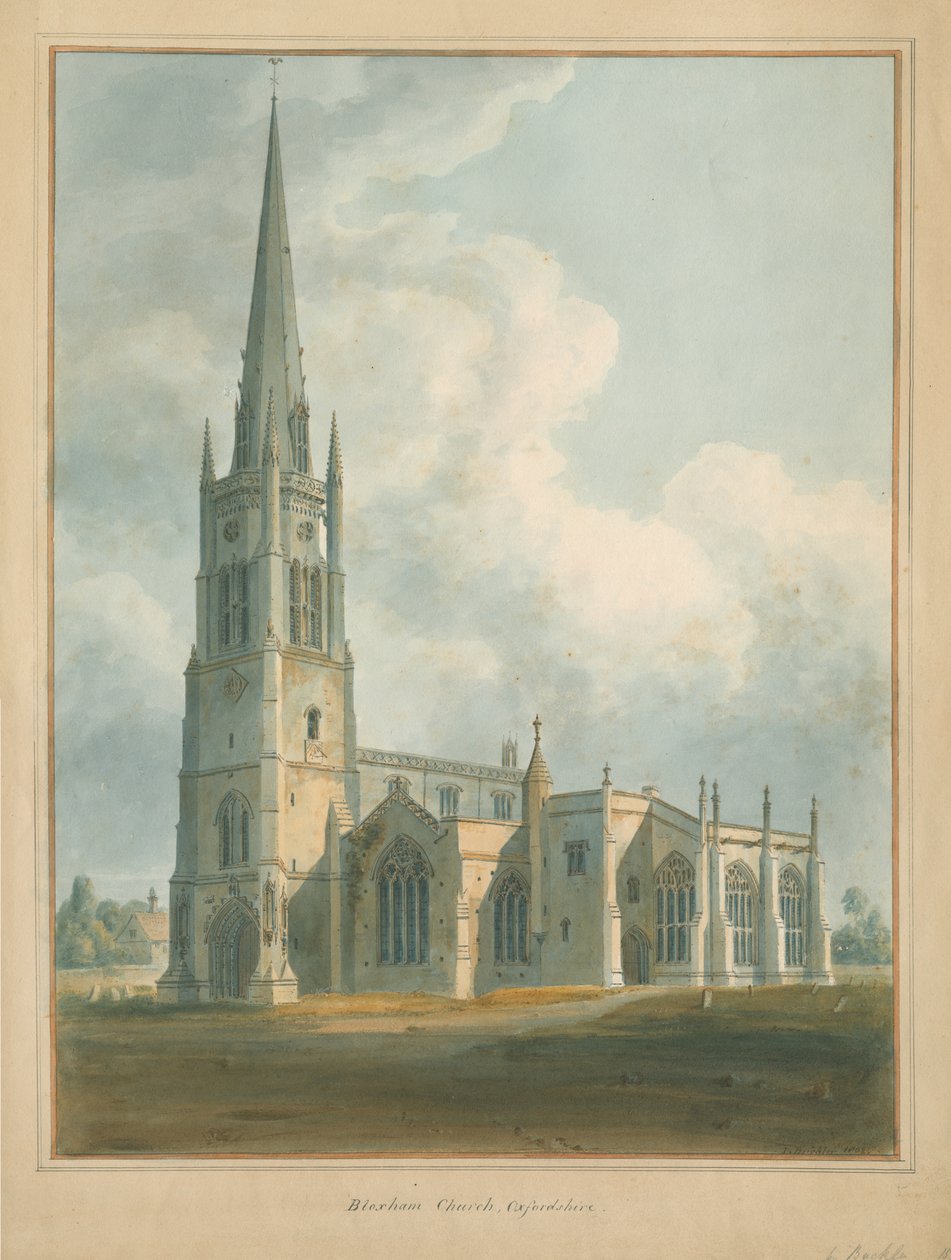 Oxfordshire - Église de Bloxham, 1802 - John Buckler