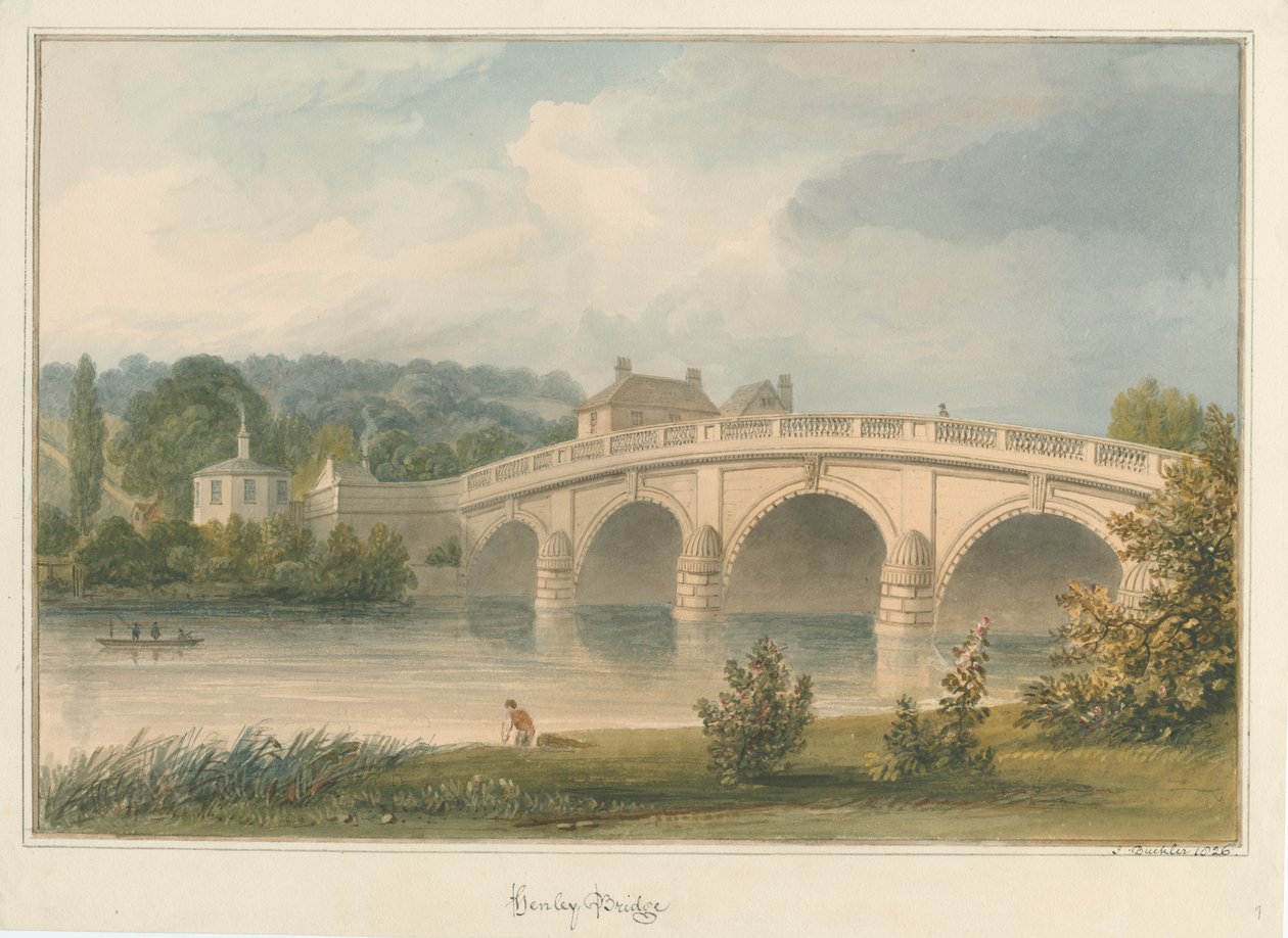 Oxfordshire - Pont de Henley sur la Tamise, 1826 - John Buckler