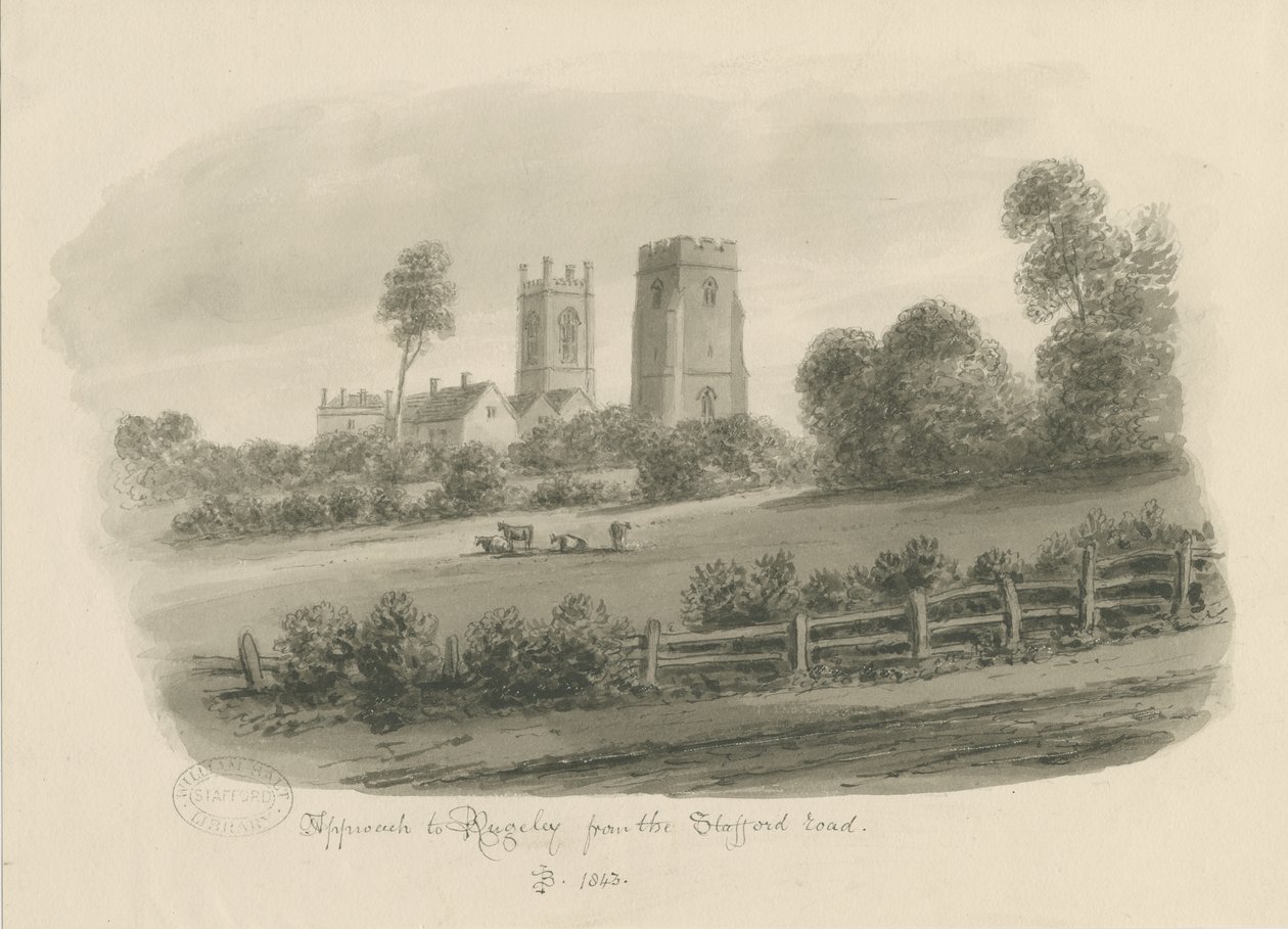 Rugeley Town - Depuis la route de Stafford - John Buckler