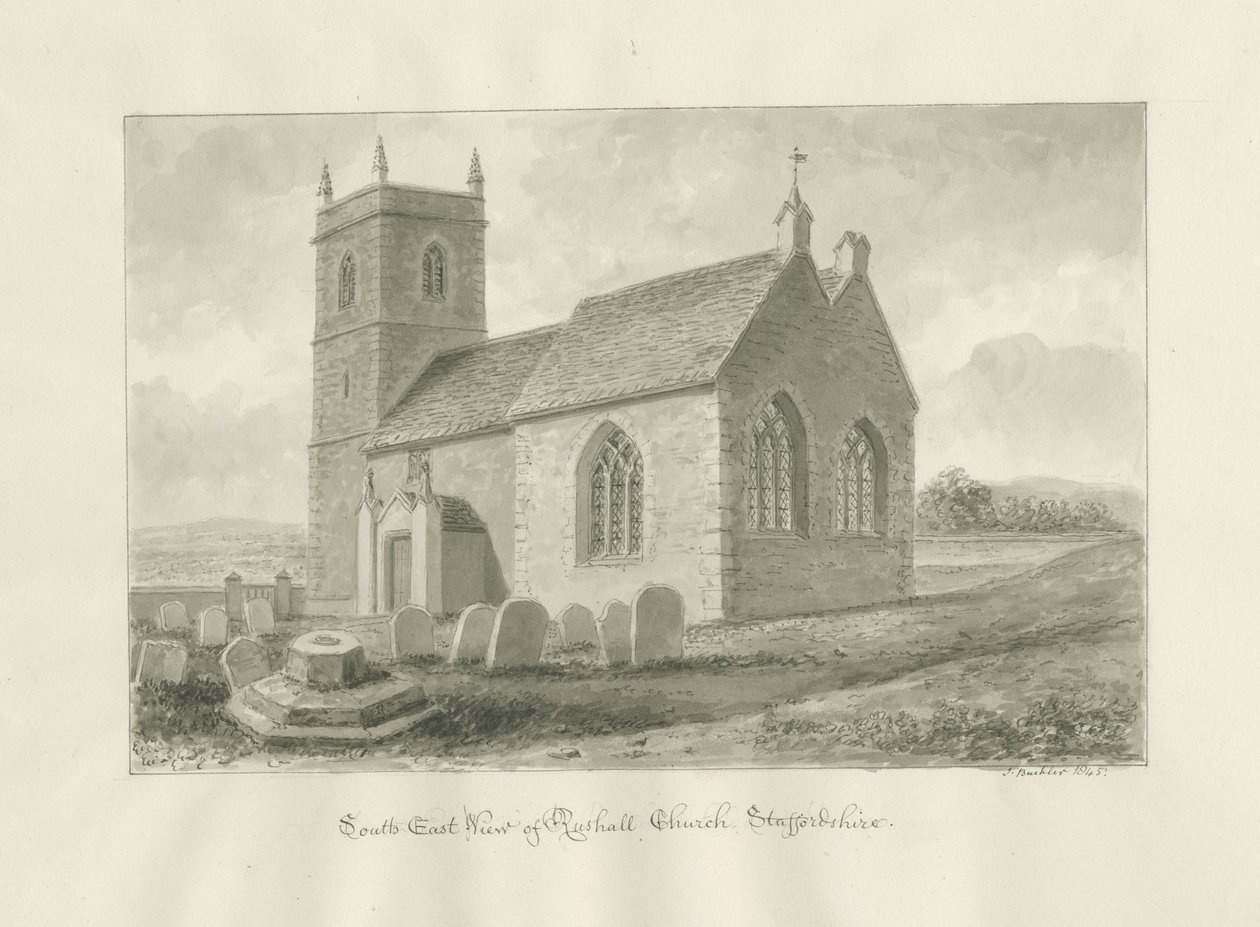 Église de Rushall - John Buckler