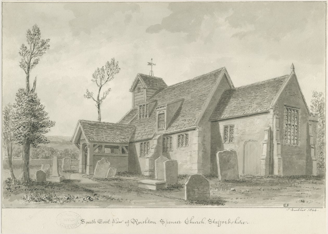 Rushton Spencer Church - John Buckler