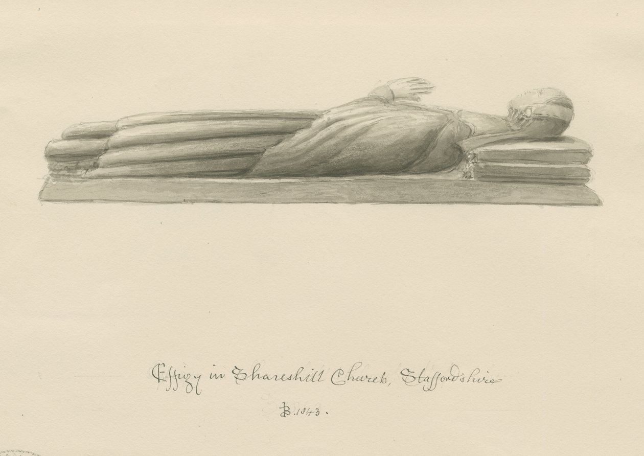 Église de Shareshill - Effigie monumentale de Cassandra Swynnerton - John Buckler