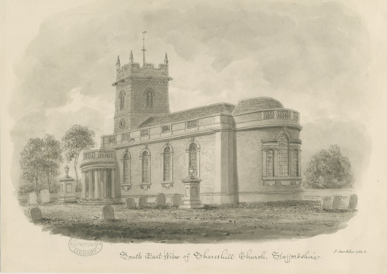 Église de Shareshill - John Buckler