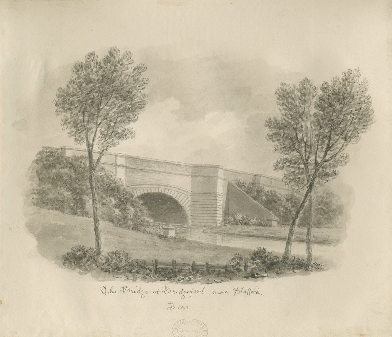 Stafford - Pont à Bridgeford - John Buckler
