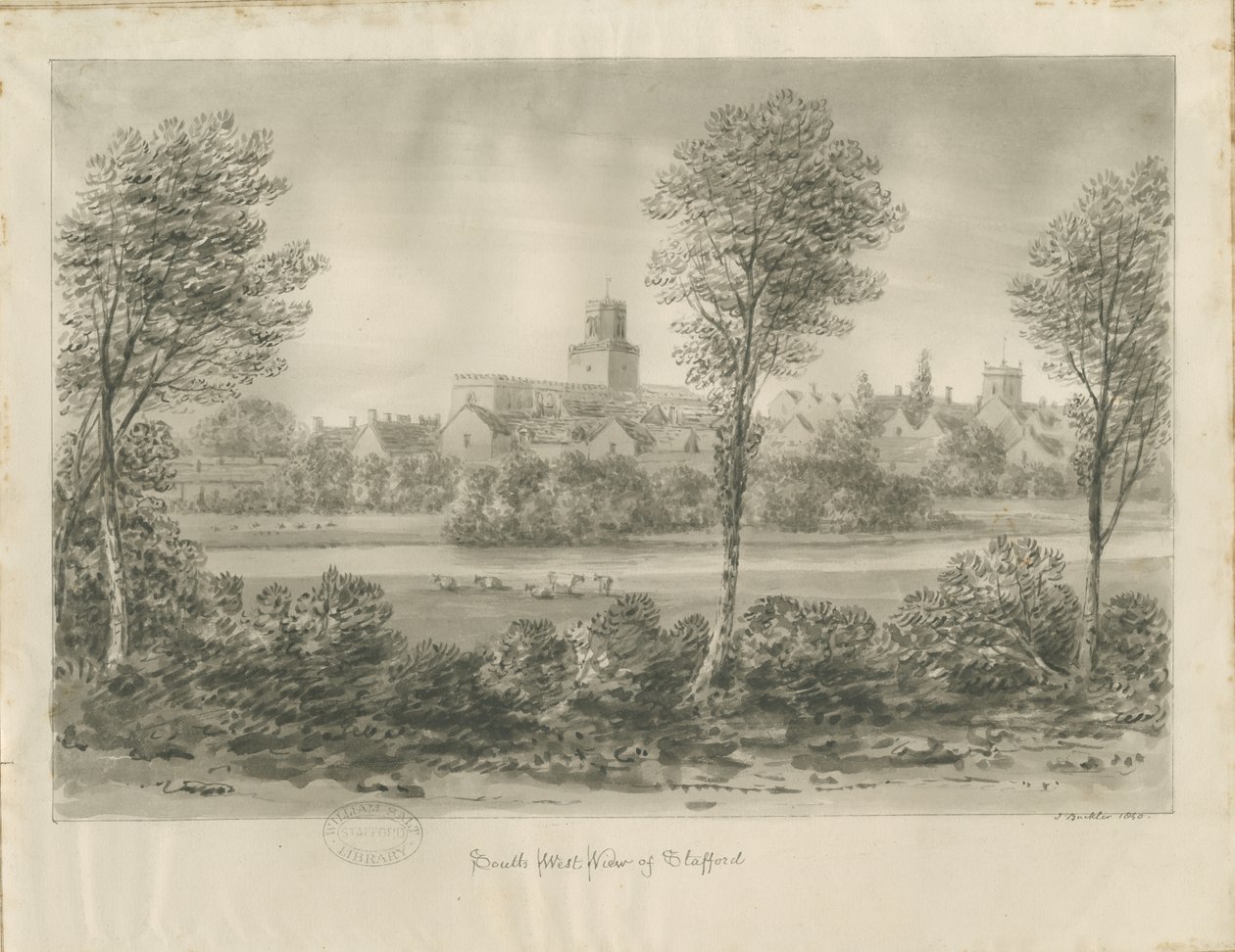 Stafford - Vue sud-ouest - John Buckler