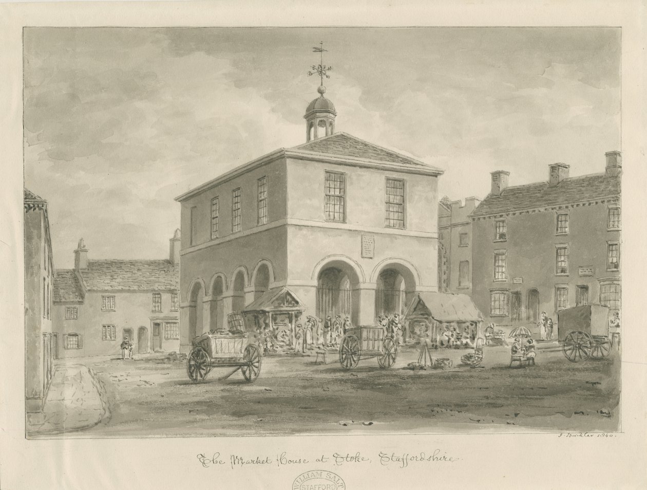 Stoke-upon-Trent - Market House - John Buckler