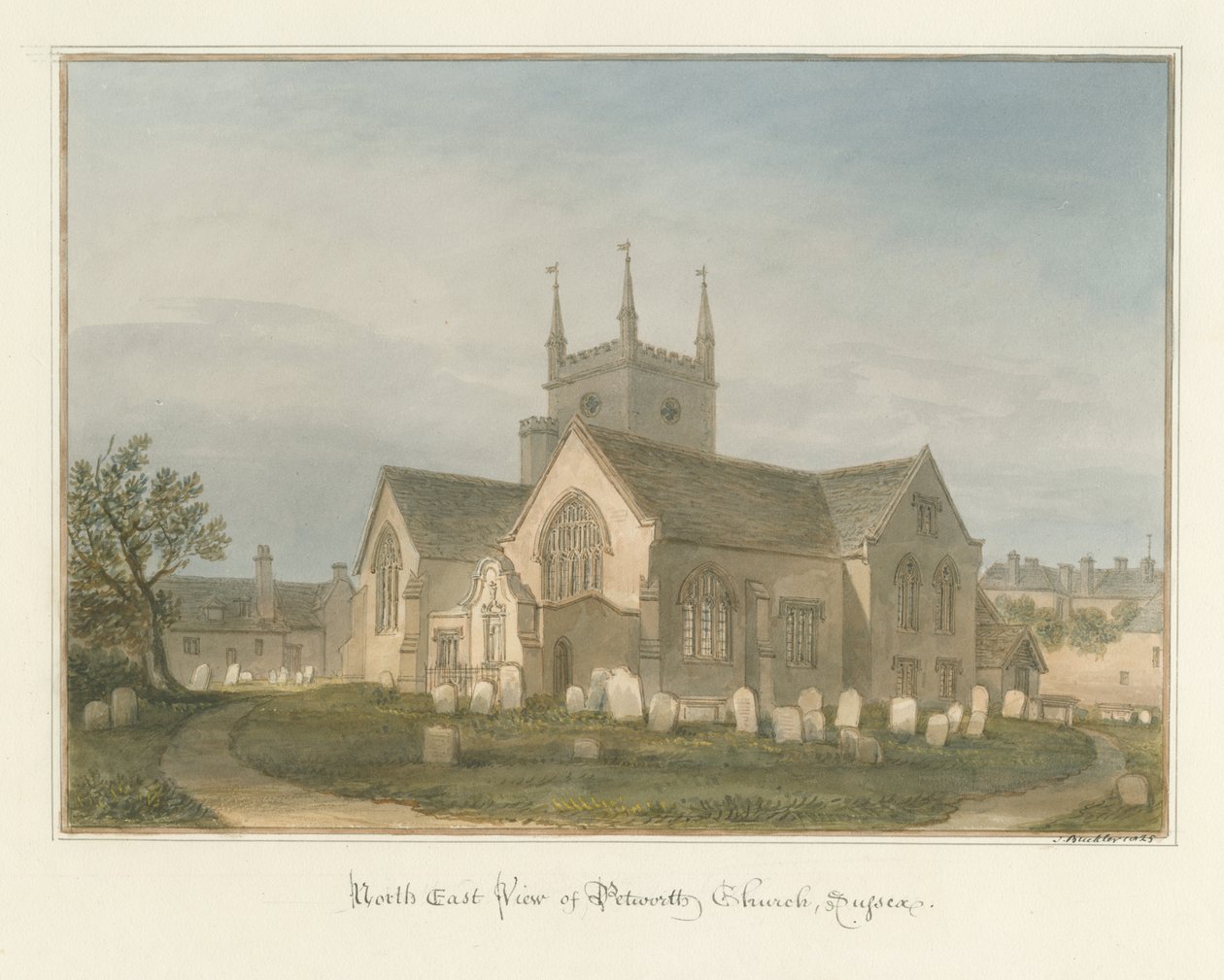 Sussex - Église de Petworth, 1825 - John Buckler