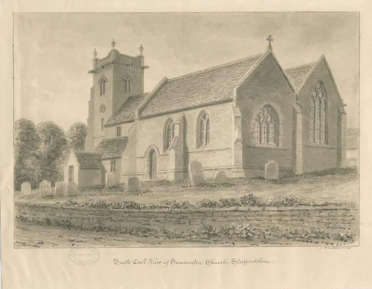 Église de Swynnerton - John Buckler