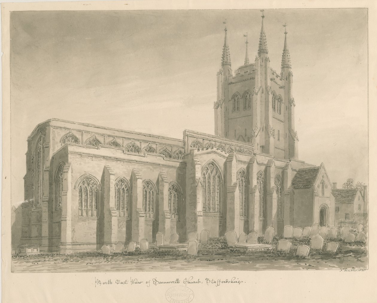 Église de Tamworth - John Buckler