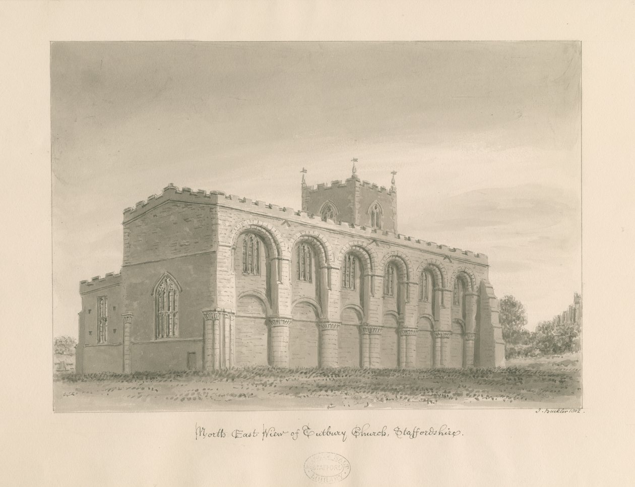 Église prieurale de Tutbury - John Buckler