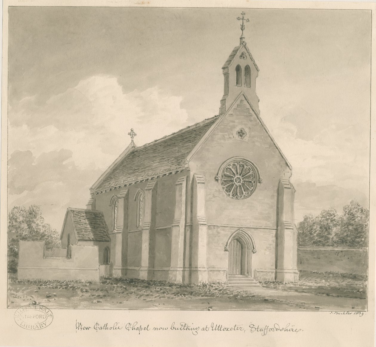 Uttoxeter Town - Nouvelle chapelle catholique - John Buckler