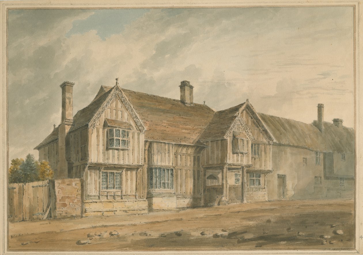 Warwickshire - Stratford - Maison de Shakespeare, 1826 - John Buckler