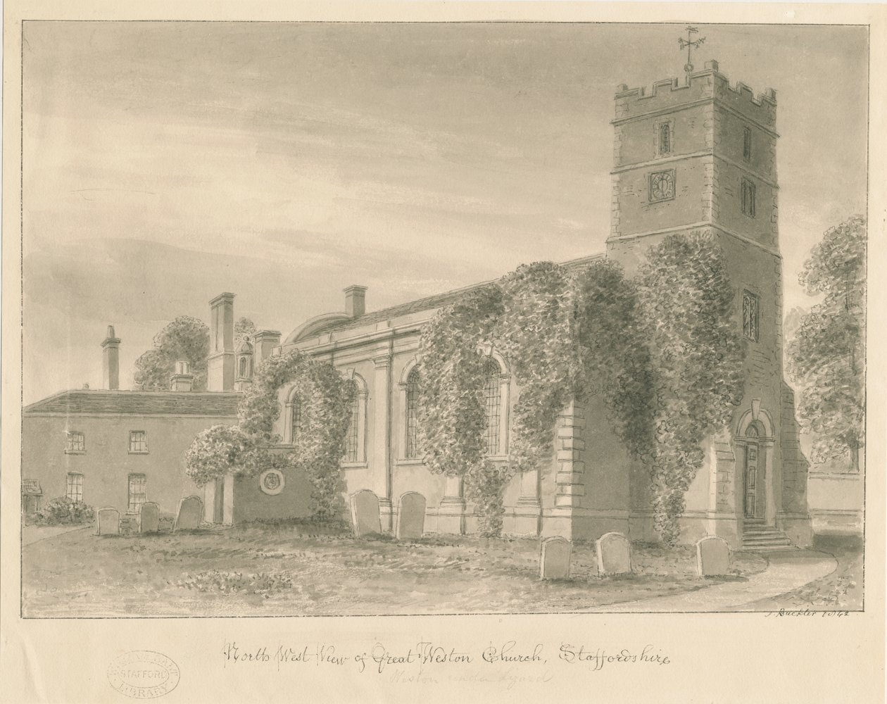 Église de Weston-under-Lizard - John Buckler