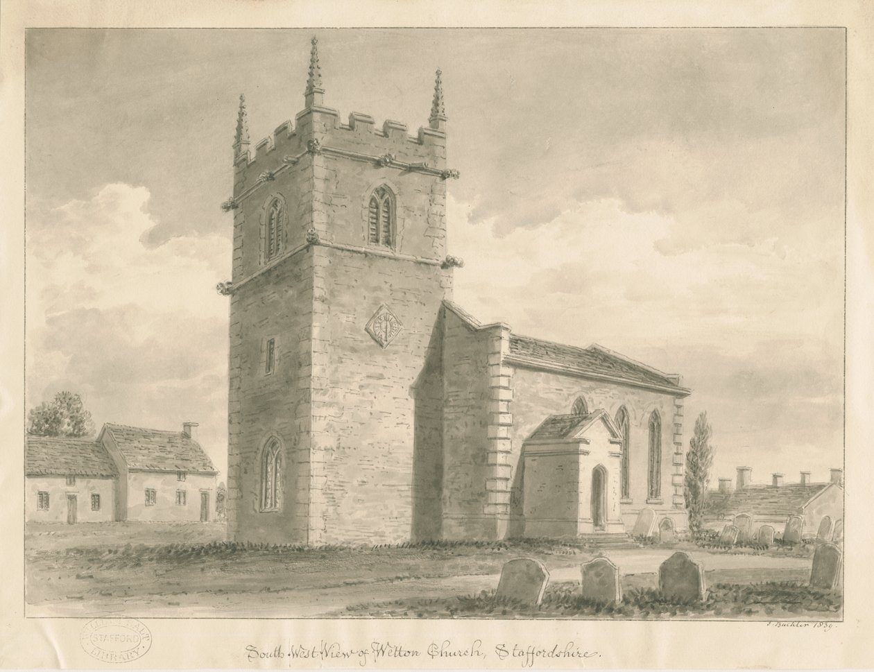 Église de Wetton - John Buckler