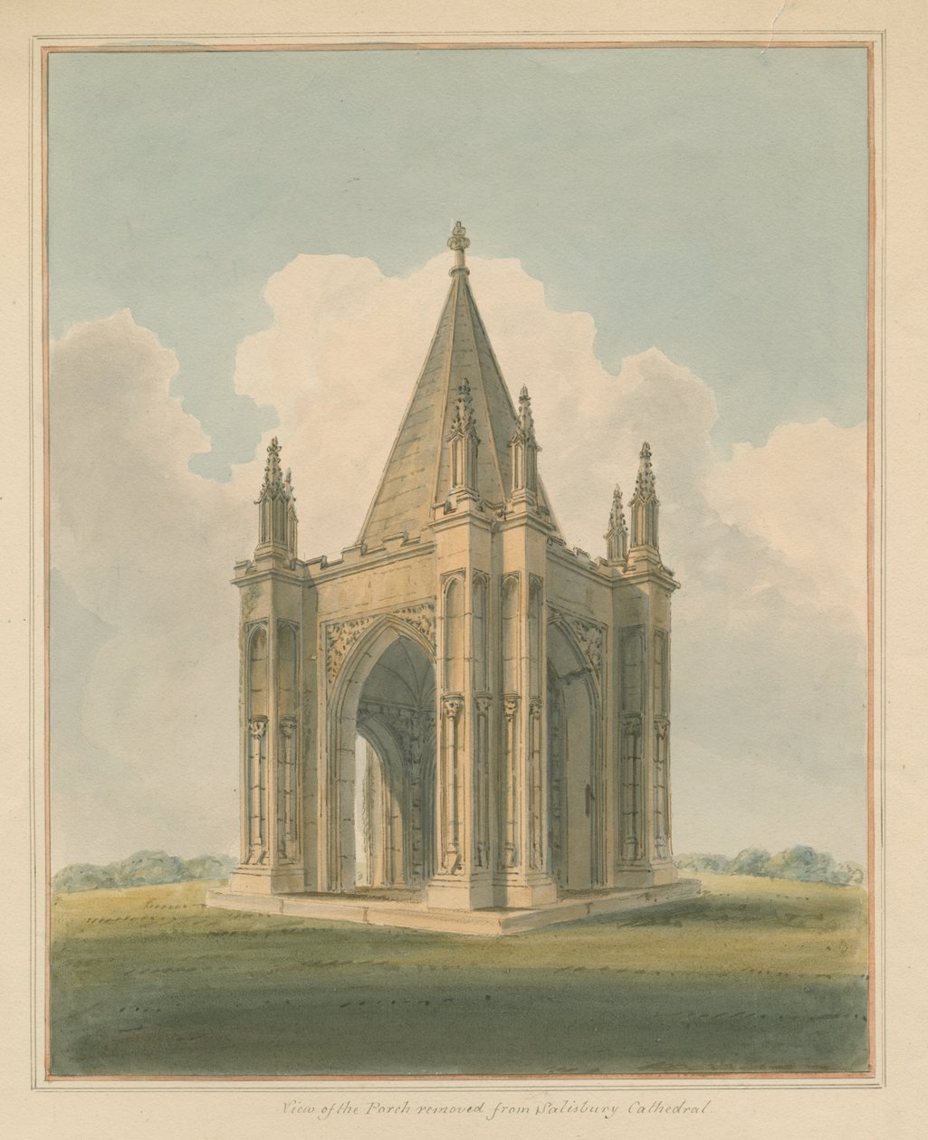 Wiltshire - Cathédrale de Salisbury - Porche, 1800 - John Buckler