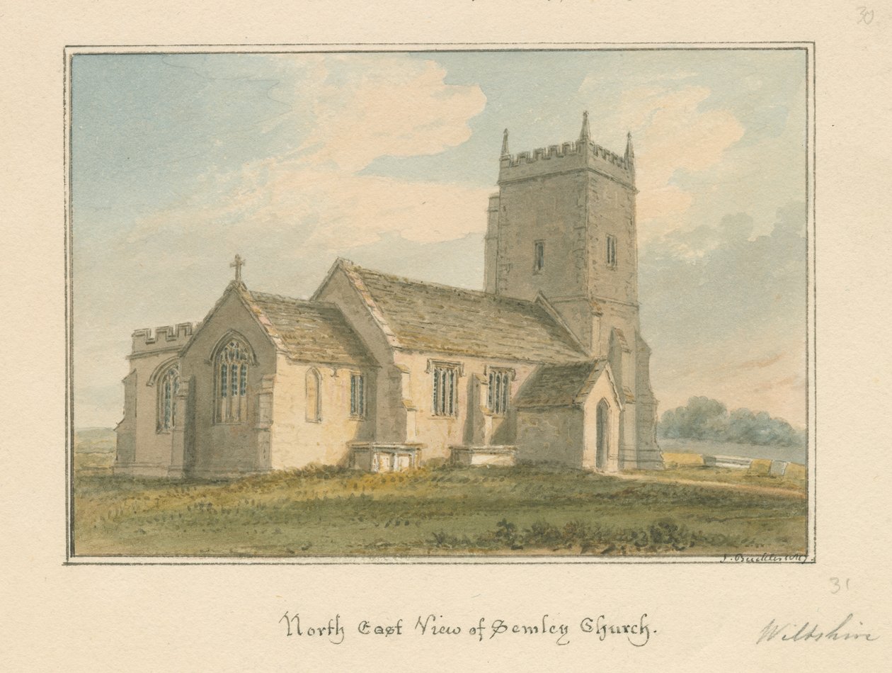Wiltshire - Église de Semley, 1817 - John Buckler