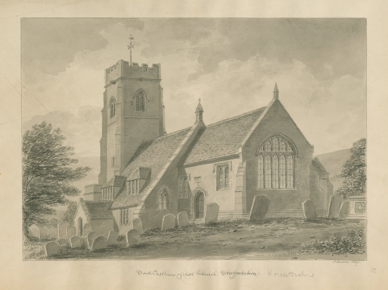 Worcestershire - Église de Clent - John Buckler