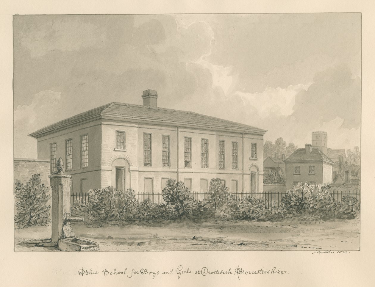 Worcestershire - Droitwich - Blue School - John Buckler
