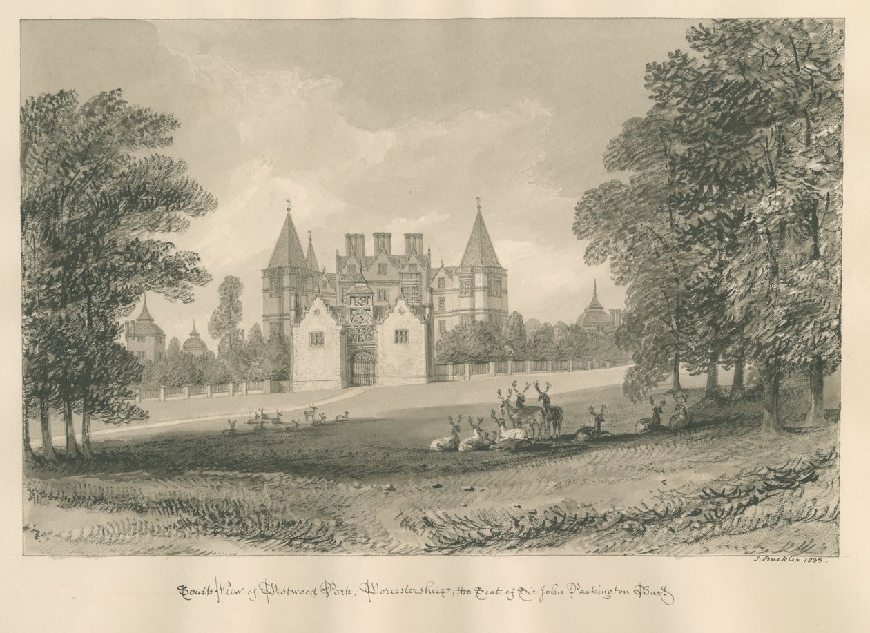 Worcestershire - Parc de Westwood, 1833 - John Buckler