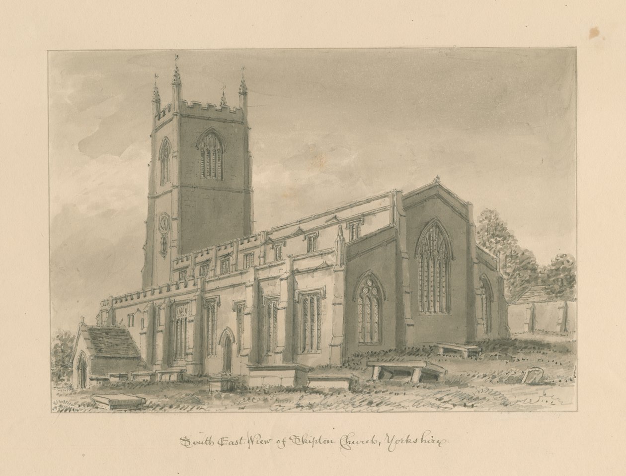 Yorkshire - Église de Skipton - John Buckler