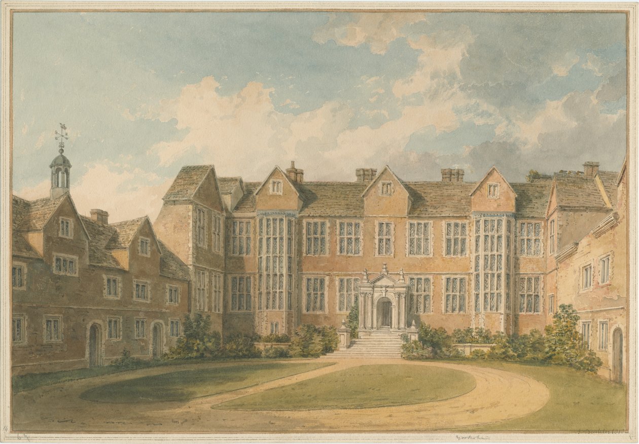 Yorkshire - York - Intérieur de la Maison de Heslington, 1818 - John Buckler